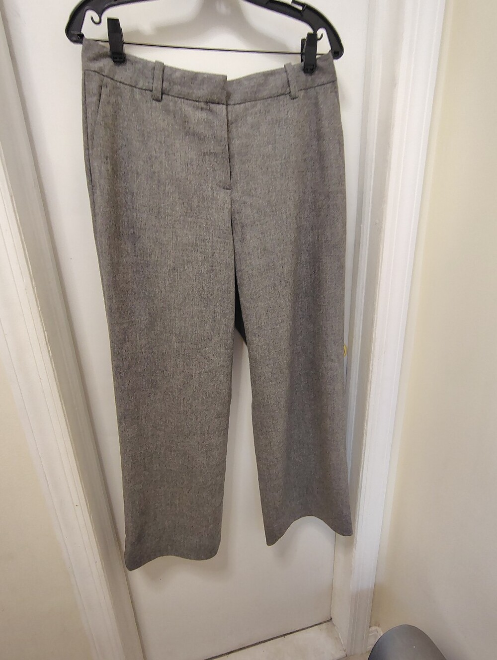 Lafayette 148 New York Gray Wide-Leg Dress Pants